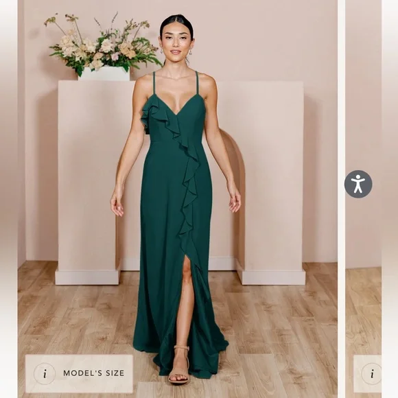 Revelry | Dresses | Paloma Chiffon Dress In Jade By Revelry | Poshmark